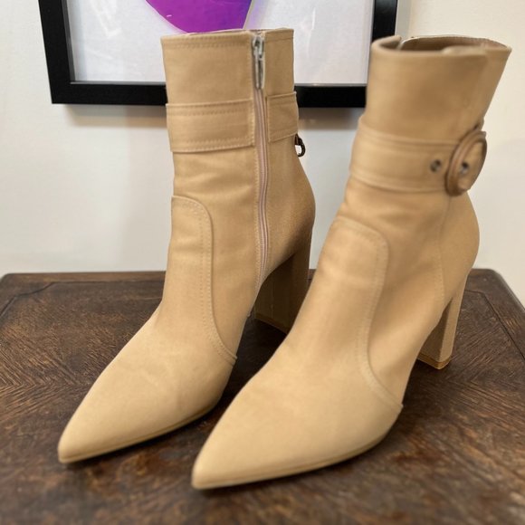 Gianvito Rossi Miller buckled twill ankle boots - Picture 2 of 8